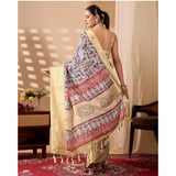 Women's Faux_Banarasi_Silk Printed Saree With Unstitched Blouse 5.5Mtr (Multicolor)