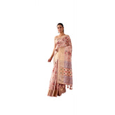 Faux Banarasi Silk woven saree (Light Mauve), unstitched blouse, 5.5Mtr - elegant Indian attire for women on display