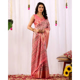 Women's Faux_Silk Printed Saree With Unstitched Blouse 5.5Mtr (Light_Pink)