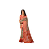 Women's Faux_Silk Woven Saree With Unstitched Blouse 5.5Mtr (Green)