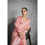 Women's Cotton Printed Saree With Unstitched Blouse 5.5 Mtr (Peach)