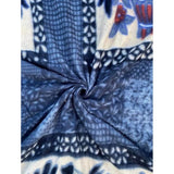 Fleece Floral Printed Double Polar Warm Bedsheet with 2 Pillow Cover (Blue)