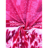 Fleece Floral Printed Double Polar Warm Bedsheet with 2 Pillow Cover (Pink)