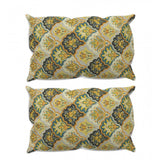 Microfiber multicolor floral printed double bedsheet, 2 pillow covers (120 thread count) on bed