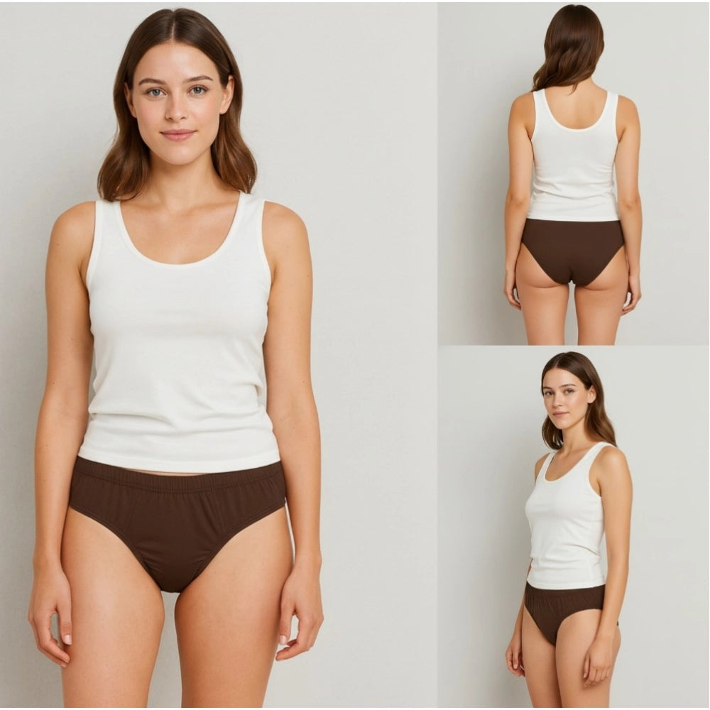 Multicolor cotton hipster panties for women - pack of 3, solid design