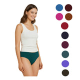 Multicolor cotton solid hipster panties (pack of 12), women's underwear for various outfits with mid-rise fit