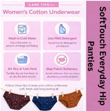 Multicolor cotton printed hipster panties for women - Pack of 3 with diverse pattern designs