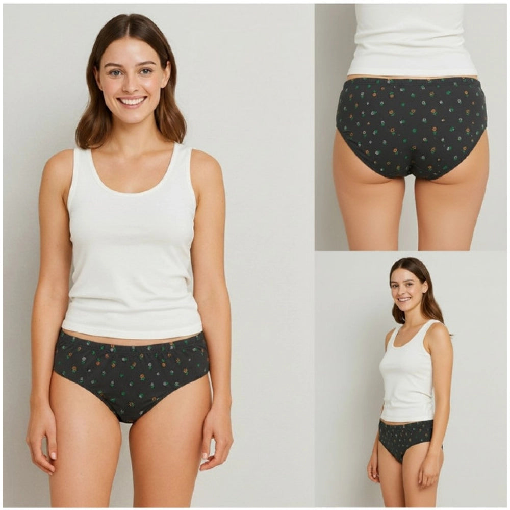 Multicolor cotton printed hipster panties for women - pack of 3, vibrant patterns on mid-rise