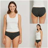 Multicolor cotton printed hipster panties for women - pack of 3, vibrant patterns on mid-rise