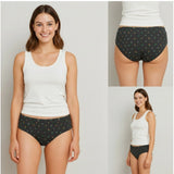 Multicolor cotton printed hipster panties for women, pack of 3 - vibrant patterns, mid-rise style