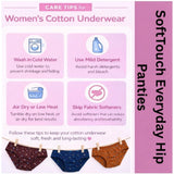 Multicolor cotton printed hipster panties for women (pack of 6), mid-rise design