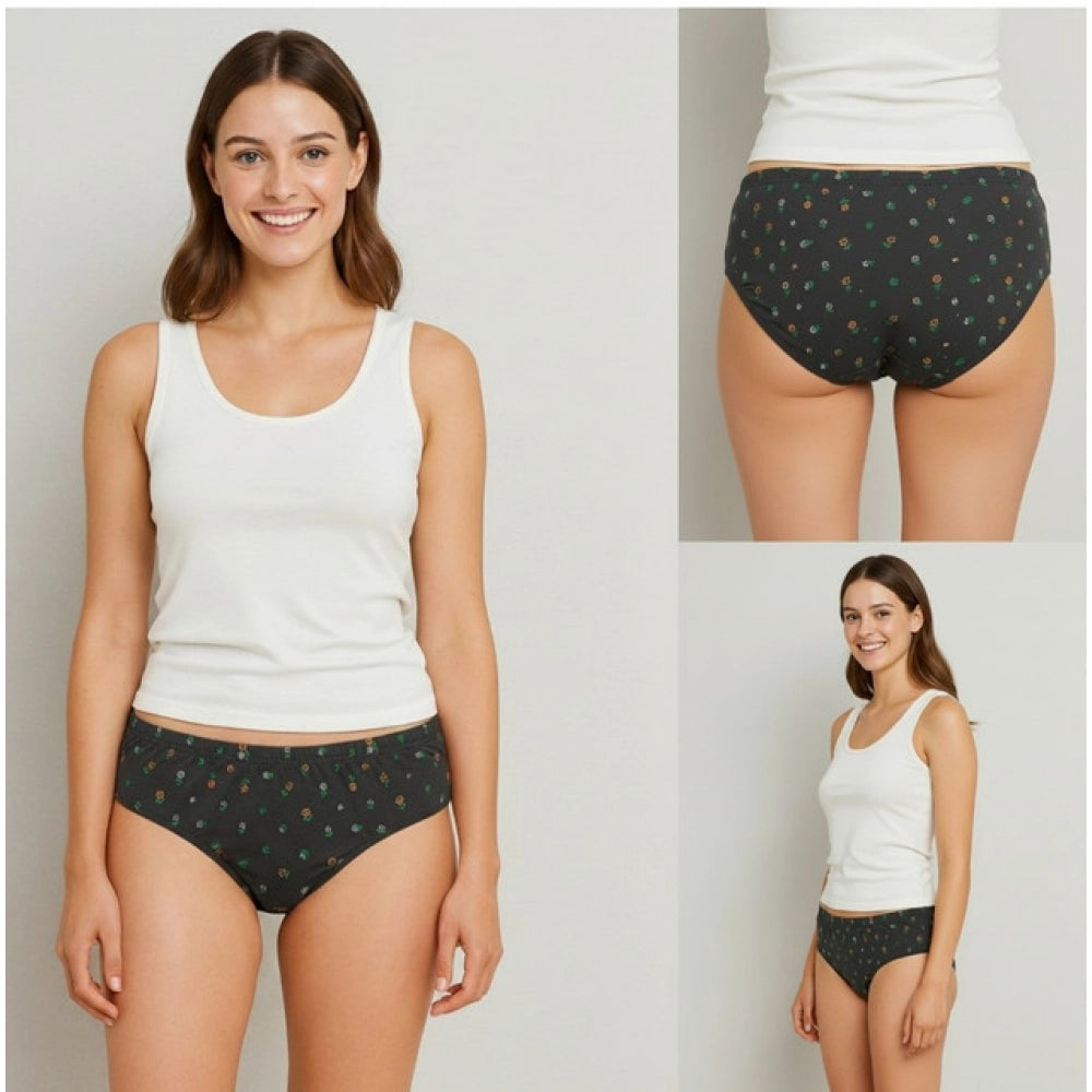 Multicolor cotton printed hipster panties (pack of 6), women's mid-rise underwear