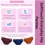 Multi-colored cotton printed hipster panties for women (pack of 9)