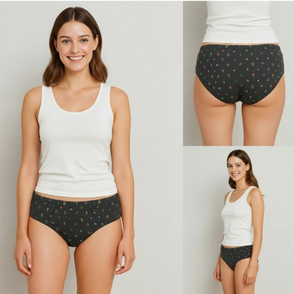 Multi-colored cotton printed hipster panties for women (pack of 9)