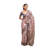 Multi-colored polyester printed saree with unstitched blouse (5.5mtr), vibrant Indian fashion for women