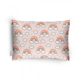 Soft peach plush printed baby pillow for kids aged 1-5 years, ideal for bedtime comfort