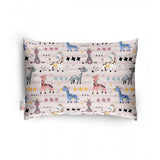 Multicolor soft plush printed baby bed pillow for kids age 1-5 years, rectangular shape for comfortable sleep