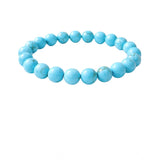 Natural Crystal 8mm Turquoise Bracelet (Sky Blue)