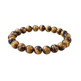 Natural Crystal 8mm Tiger Eye Bracelet (Brown)