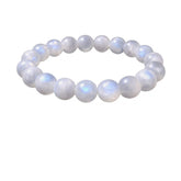 Natural Crystal 8mm Moonstone Bracelet (White)