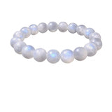 Natural Crystal 8mm Moonstone Bracelet (White)