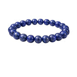 Natural Crystal 8mm Lapis Lazuli Bracelet (Dark Purple)