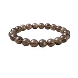 Natural Crystal 8mm Smoky Quartz Bracelet (Brown)