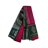 Women's Soft Silk Wooven Saree With Unstitched Blouse 5.5Mtr (Red)