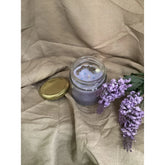 Soy wax and beeswax blend candles (2 pack), satin purple container candles with lavender fragrance