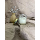 Natural white soy & beeswax blend container candles (pack of 2), glass round design
