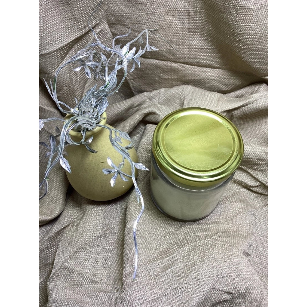 Natural white soy & beeswax blend container candles (2 pcs), round glass design with solid pattern