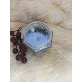 Satin purple soy wax & beeswax blend container candles (Pack of 2), round glass design with lavender scent