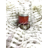 Natural white soy & beeswax blend candles (90ml), round glass container