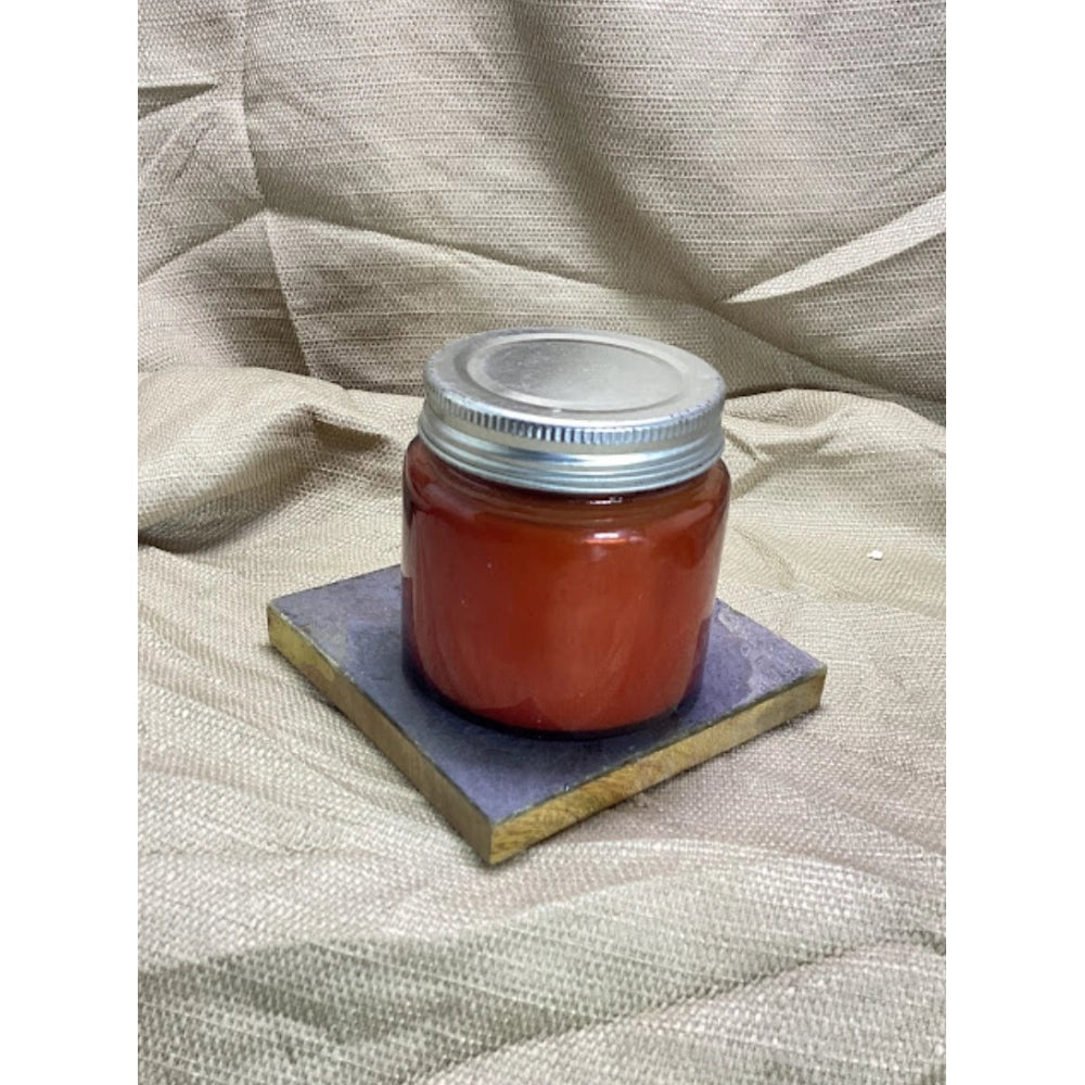 Natural white soy wax & beeswax blend container candles (90ml), glass round pattern