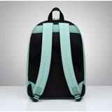 Green PU leather unisex medium zipper backpack with adjustable straps and dual handles
