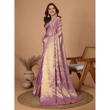 Women's Jacquard Saree With Unstitched Blouse 5.5Mtr (Multicolor)