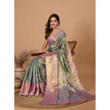 Women's Jacquard Saree With Unstitched Blouse 5.5Mtr (Multicolor)
