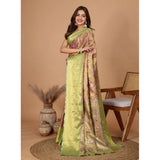 Women's Jacquard Saree With Unstitched Blouse 5.5Mtr (Multicolor)