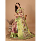 Women's Jacquard Saree With Unstitched Blouse 5.5Mtr (Multicolor)