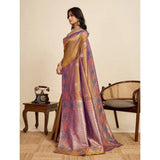 Women's Faux_Banarasi_Silk Woven Saree With Unstitched Blouse 5.5Mtr (Mustard)
