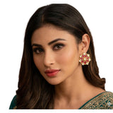 Multi-colored zinc alloy gold-plated earrings for women, avoid water and harsh chemicals