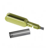 Stainless Steel-Plastic Solid Kitchen Knife Cleaner Brush (Green)