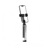 Silver-black aluminum-plastic solid Bluetooth selfie stick with adjustable height travel tripod stand
