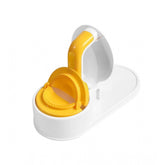 Plastic Solid Dumpling Maker Mold Press (Yellow-White)