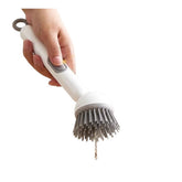 Grey-white TPR-Plastic solid electric liquid soap dispensing cleaning brush for easy clean