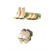 Plastic Solid Wall Hanging Shoe Rack (Multicolor)