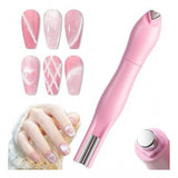 Multicolor plastic solid magnetic nail art pen set for easy application on nails