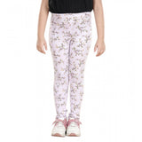 Multicolor cotton lycra floral elasticated jeggings for girls, comfortable casual wear with floral pattern