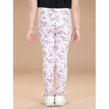 Multicolor floral print cotton lycra elasticated jeggings for girls, comfortable casual wear