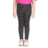 Multicolor cotton-lycra floral elasticated jeggings for girls, perfect for casual wear